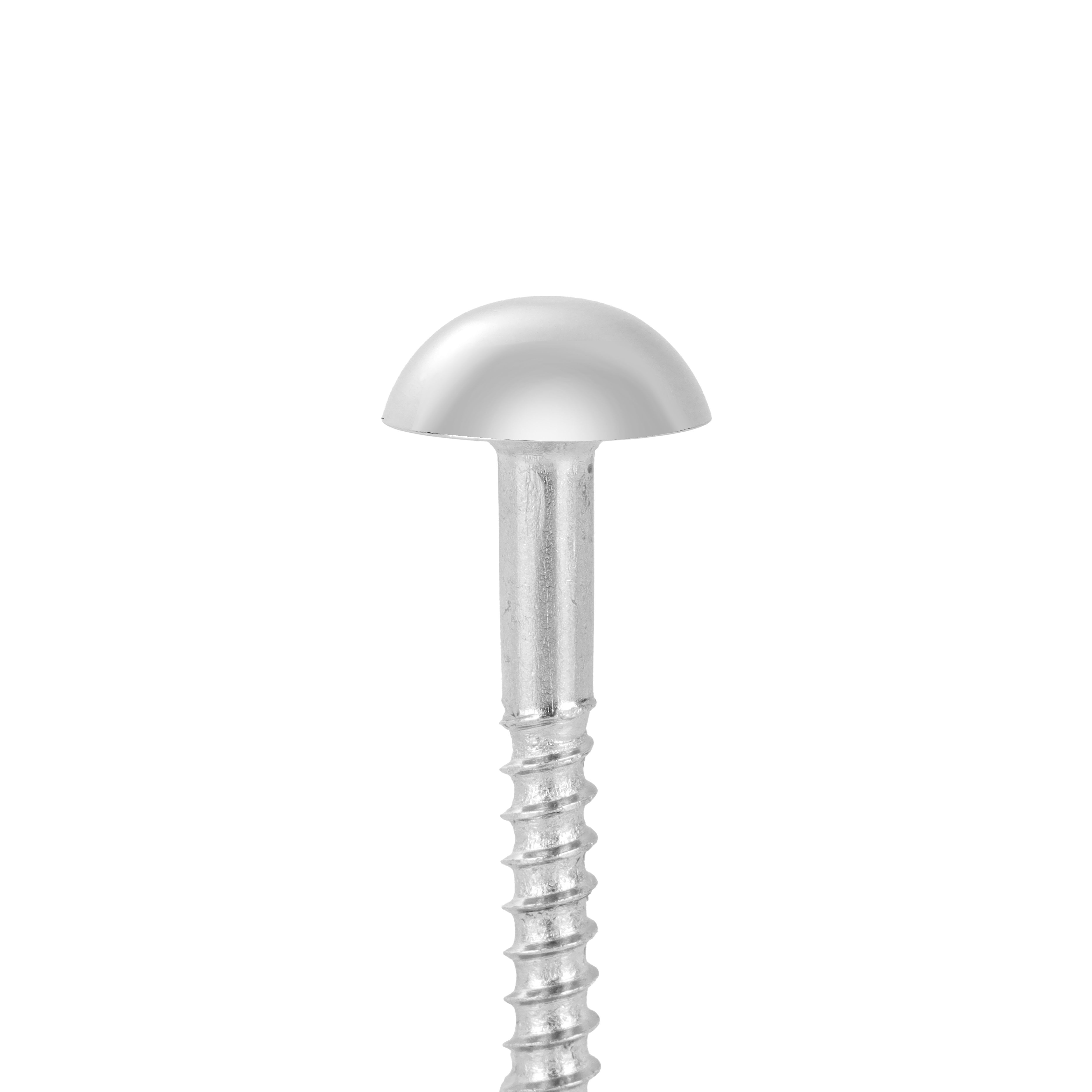 Diall Slotted Round Mirror screw (Dia)4mm (L)42.5mm, Pack of 4
