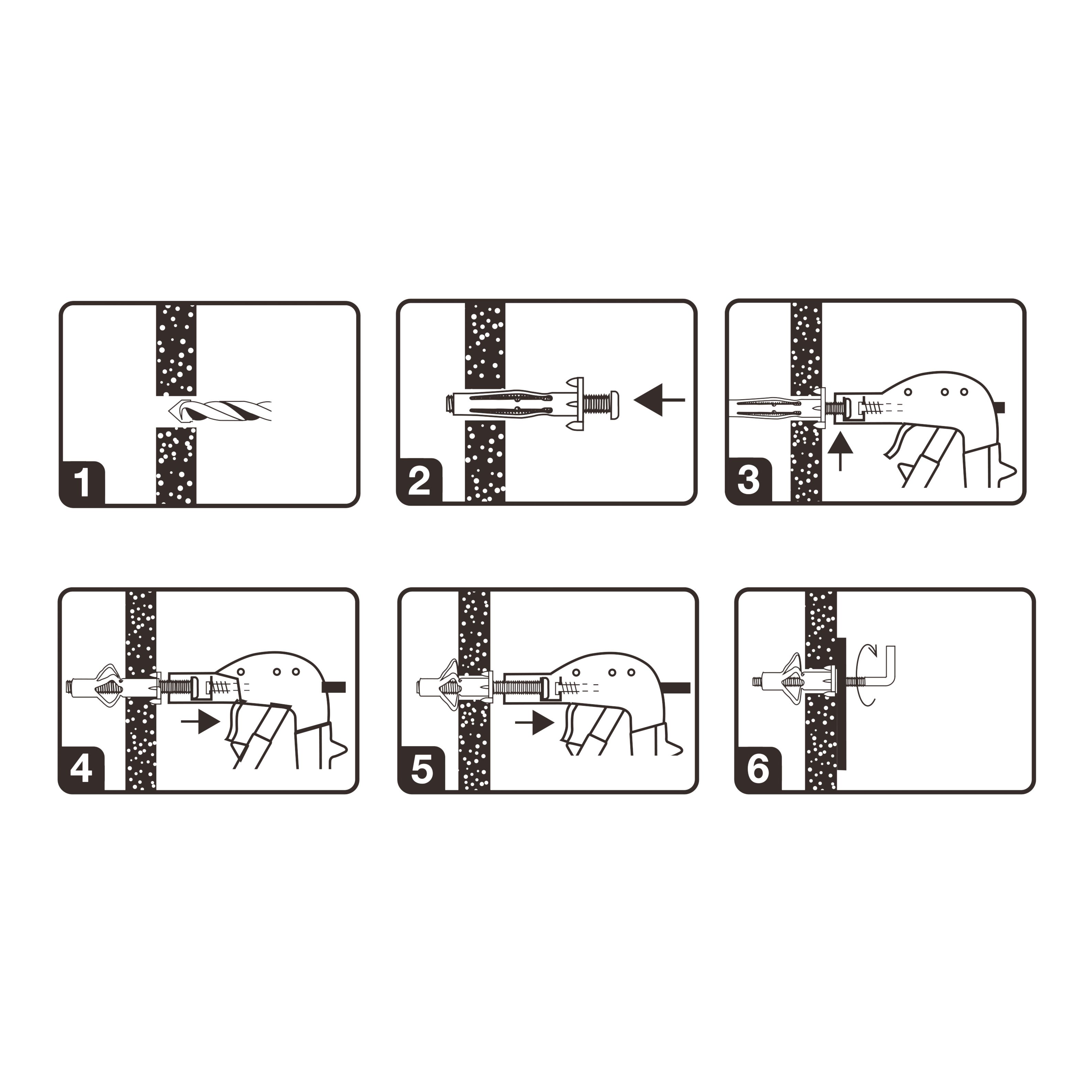 Diall Steel L-hook Hollow wall anchor M4 (L)32mm, Pack of 2