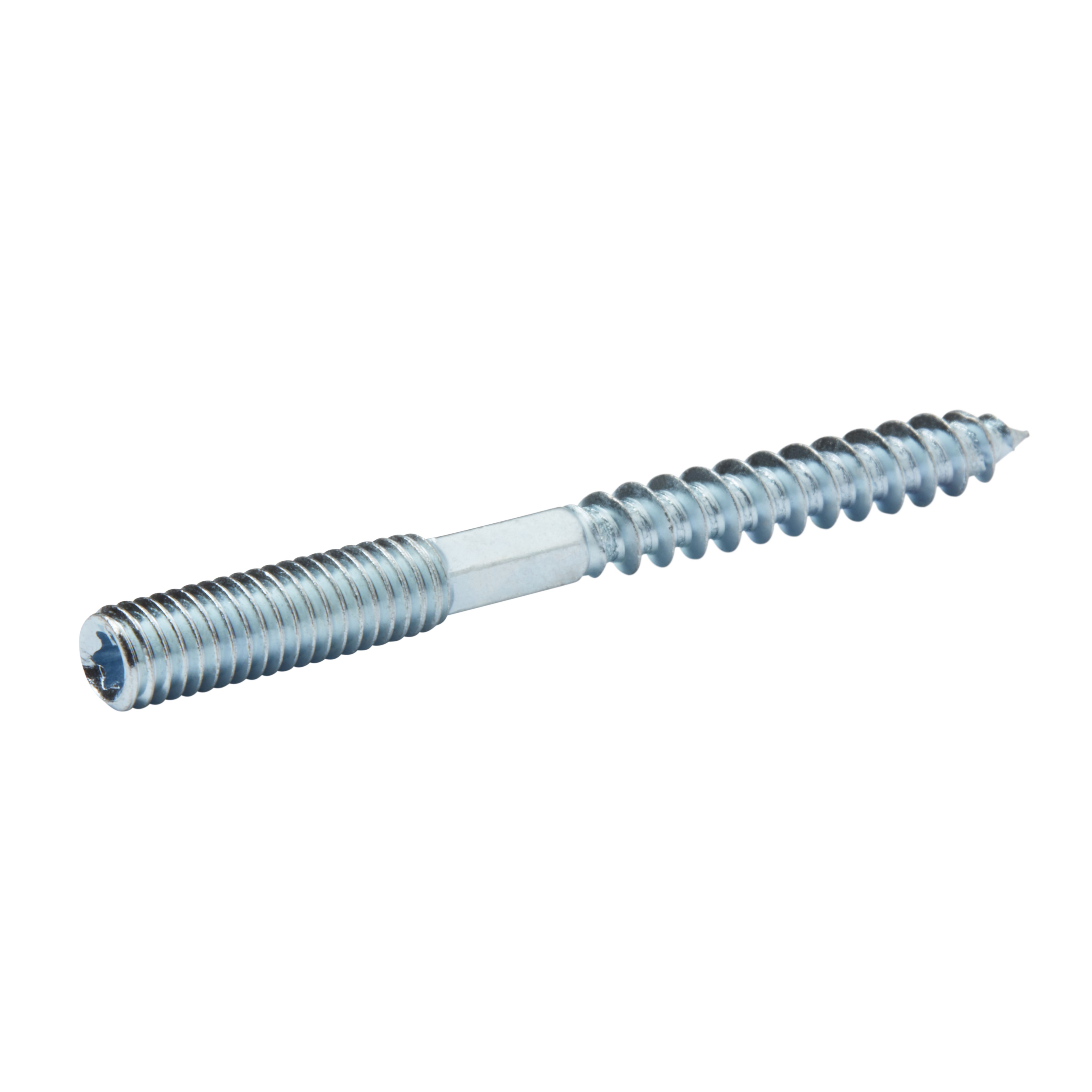 Diall TX15 Yellow-passivated Carbon steel Dowel screw (Dia)6mm (L)60mm, Pack of 5