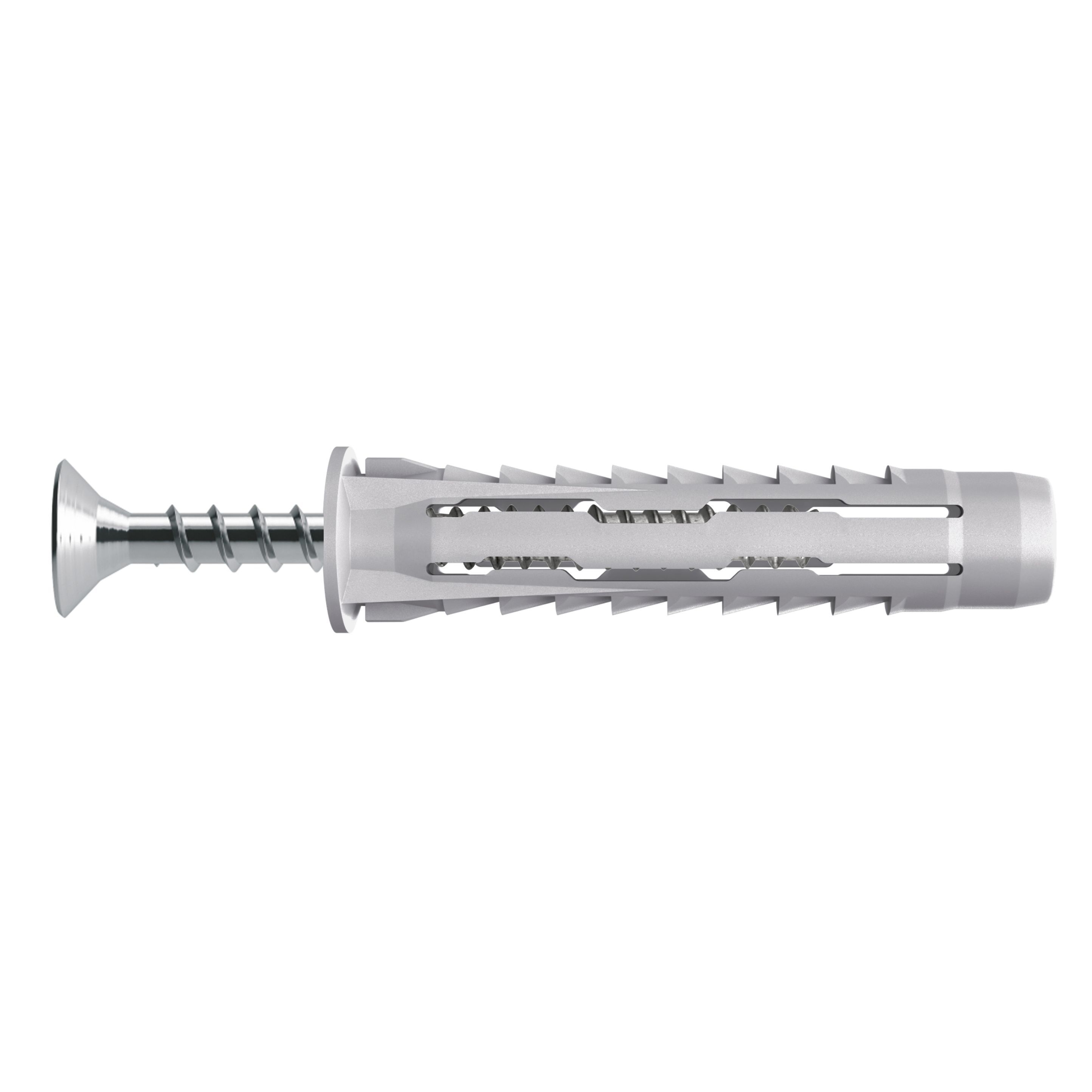 Diall Universal Grey Multi-purpose screw & wall plug (Dia)10mm (L)50mm, Pack of 5