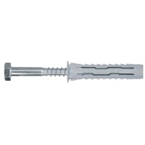 Diall Universal Grey Nylon & steel Wall plug (L)60mm (Dia)12mm, Pack of 20