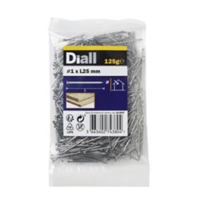 Diall Veneer pin (L)25mm (Dia)1mm, Pack