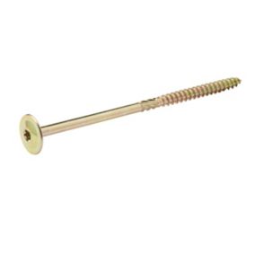 Diall Wafer Yellow-passivated Carbon steel Timber frame screw (Dia)8mm (L)160mm