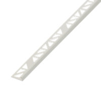 Diall White 8mm Straight PVC External edge tile trim