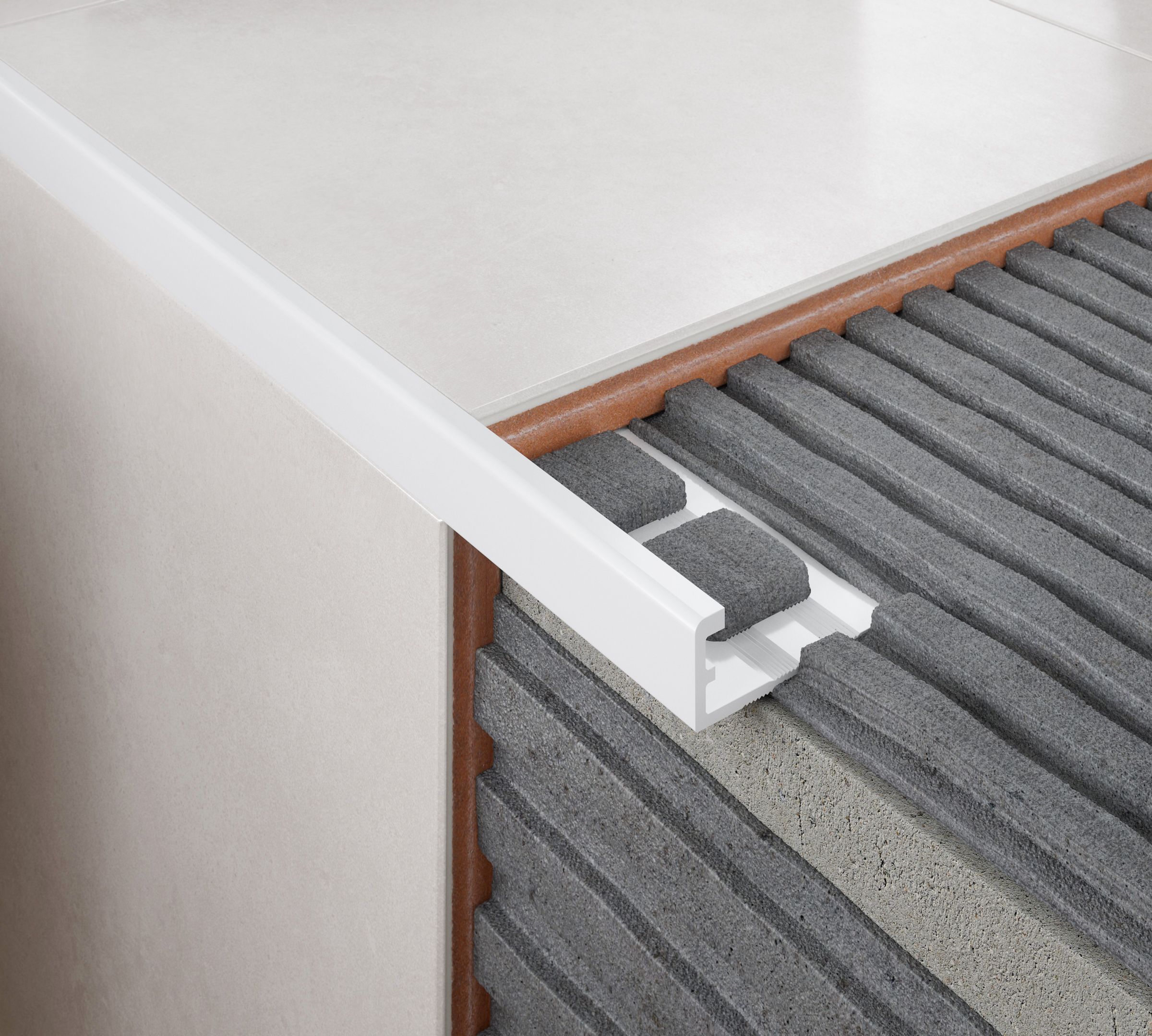 Diall White 8mm Straight PVC External edge tile trim