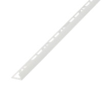 Diall White 9mm Round edge PVC External edge tile trim