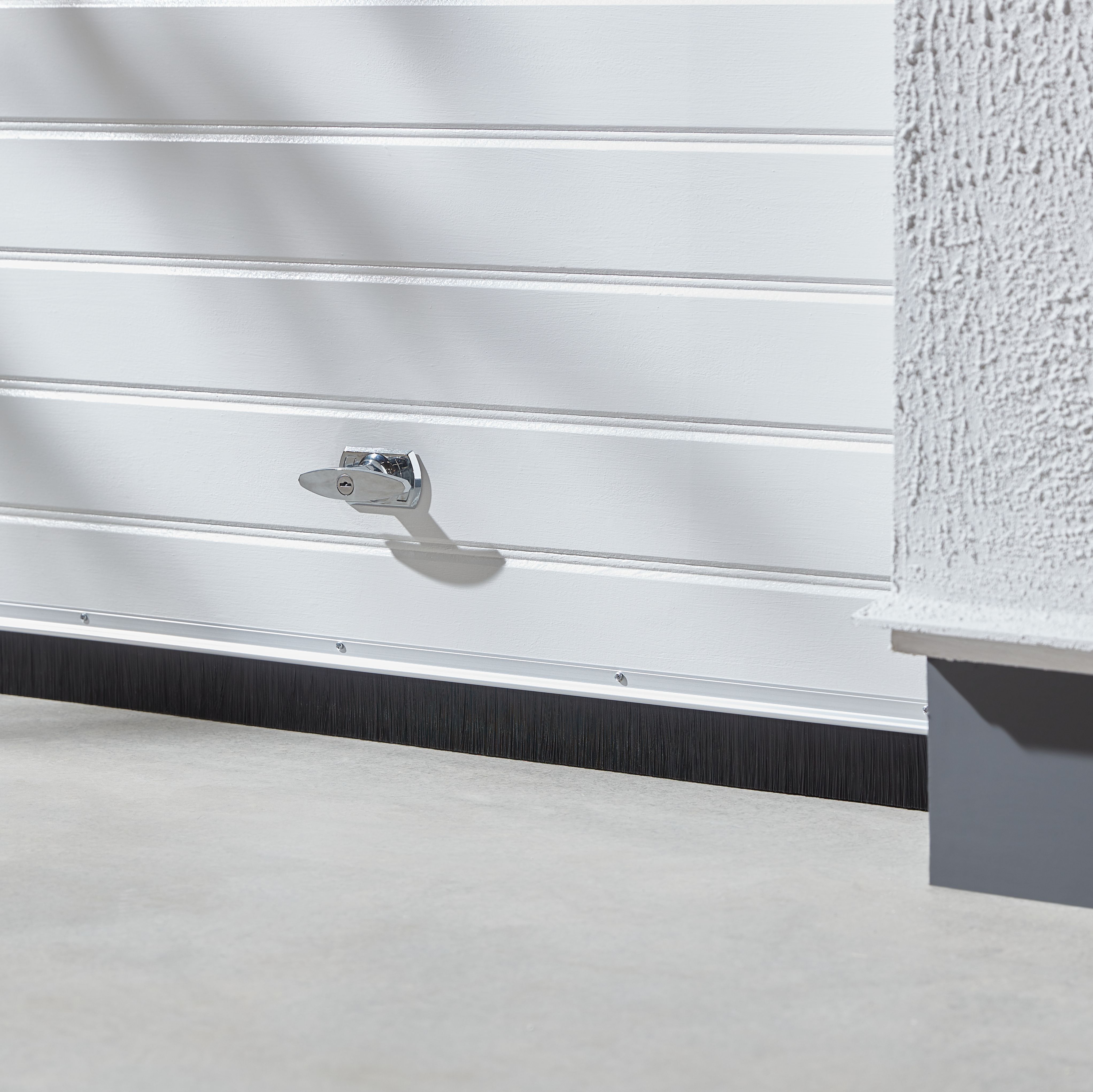 Diall White Aluminium & fabric Draught excluder, (L)2.5m
