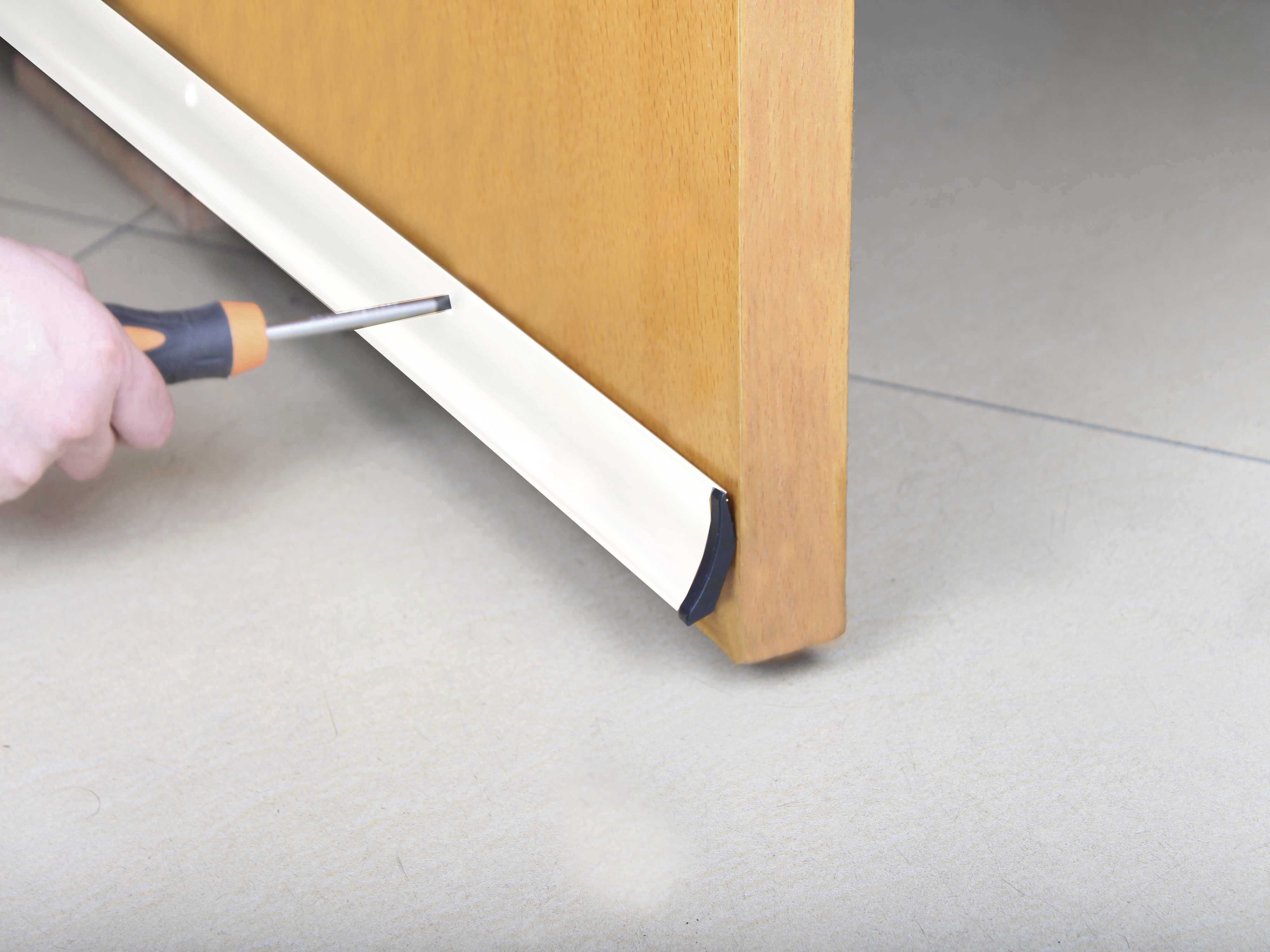 Diall White Aluminium Rain deflector, (L)1000mm (W)32mm