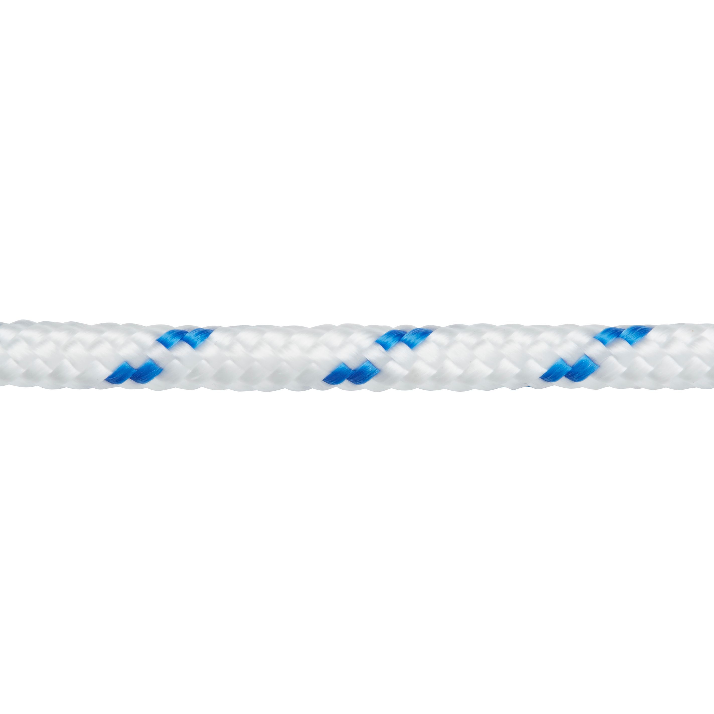 Diall White & blue Polypropylene (PP) Braided rope, (L)15m (Dia)8mm