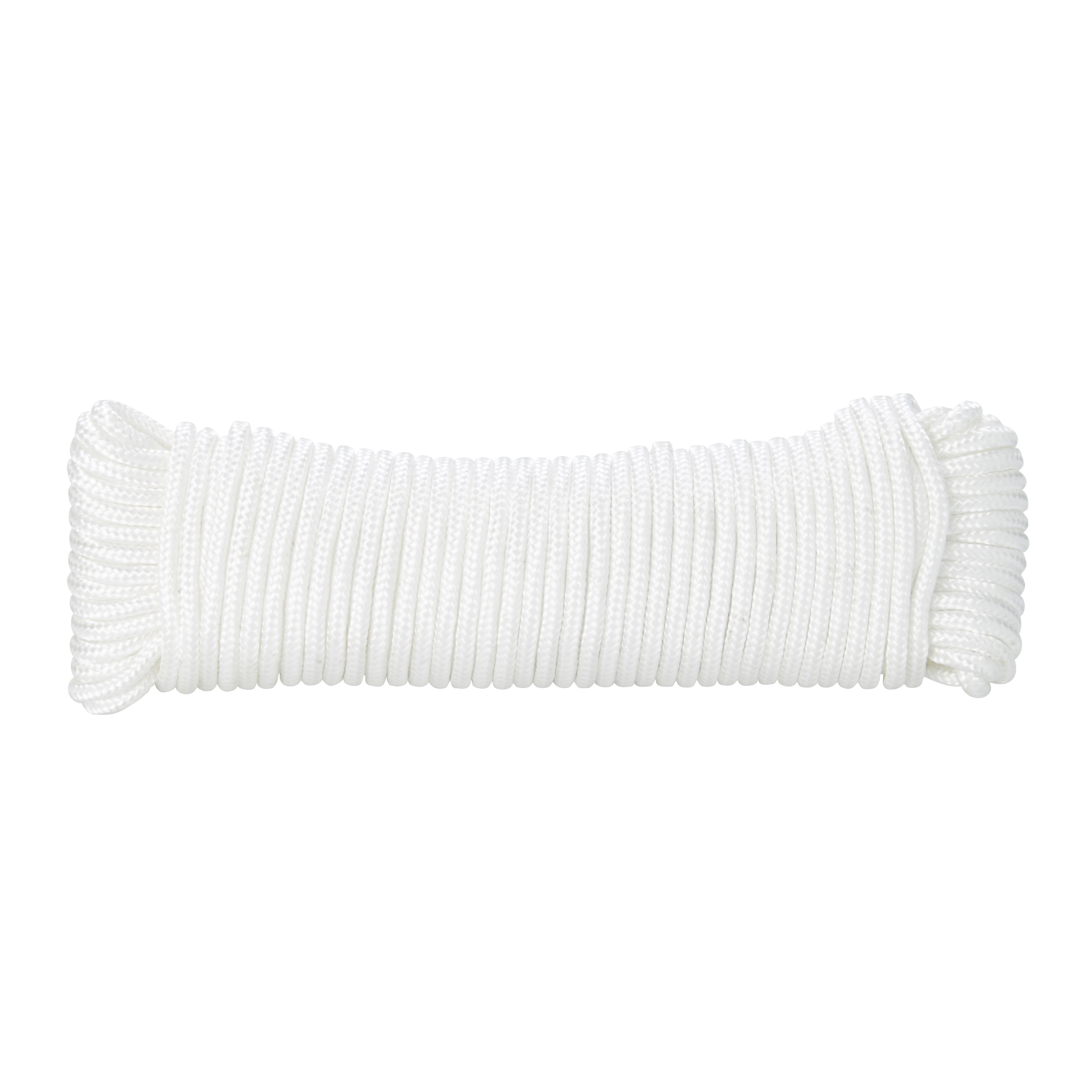 Diall White Polypropylene (PP) Braided rope, (L)10m (Dia)4mm