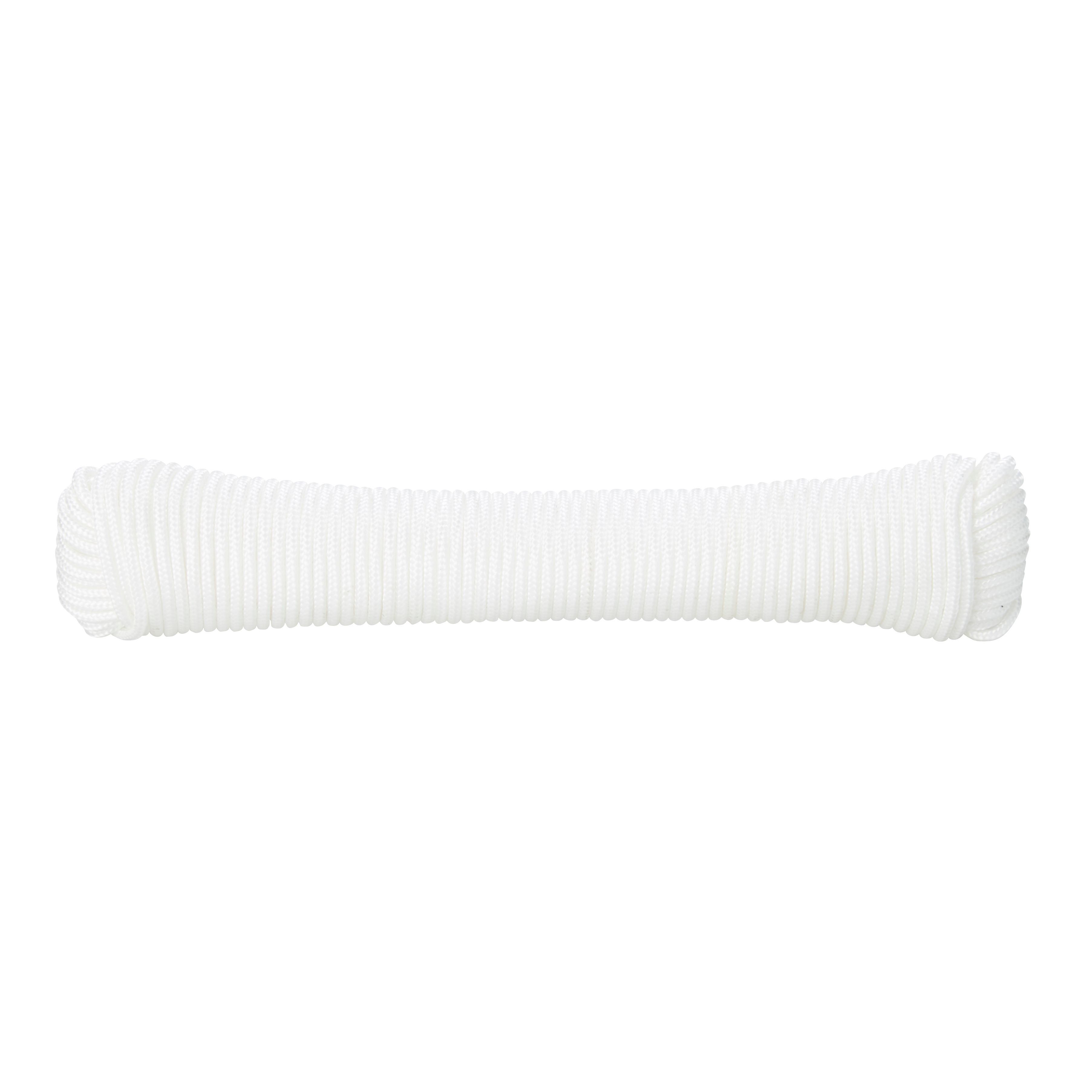 Diall White Polypropylene (PP) Braided rope, (L)20m (Dia)2.8mm