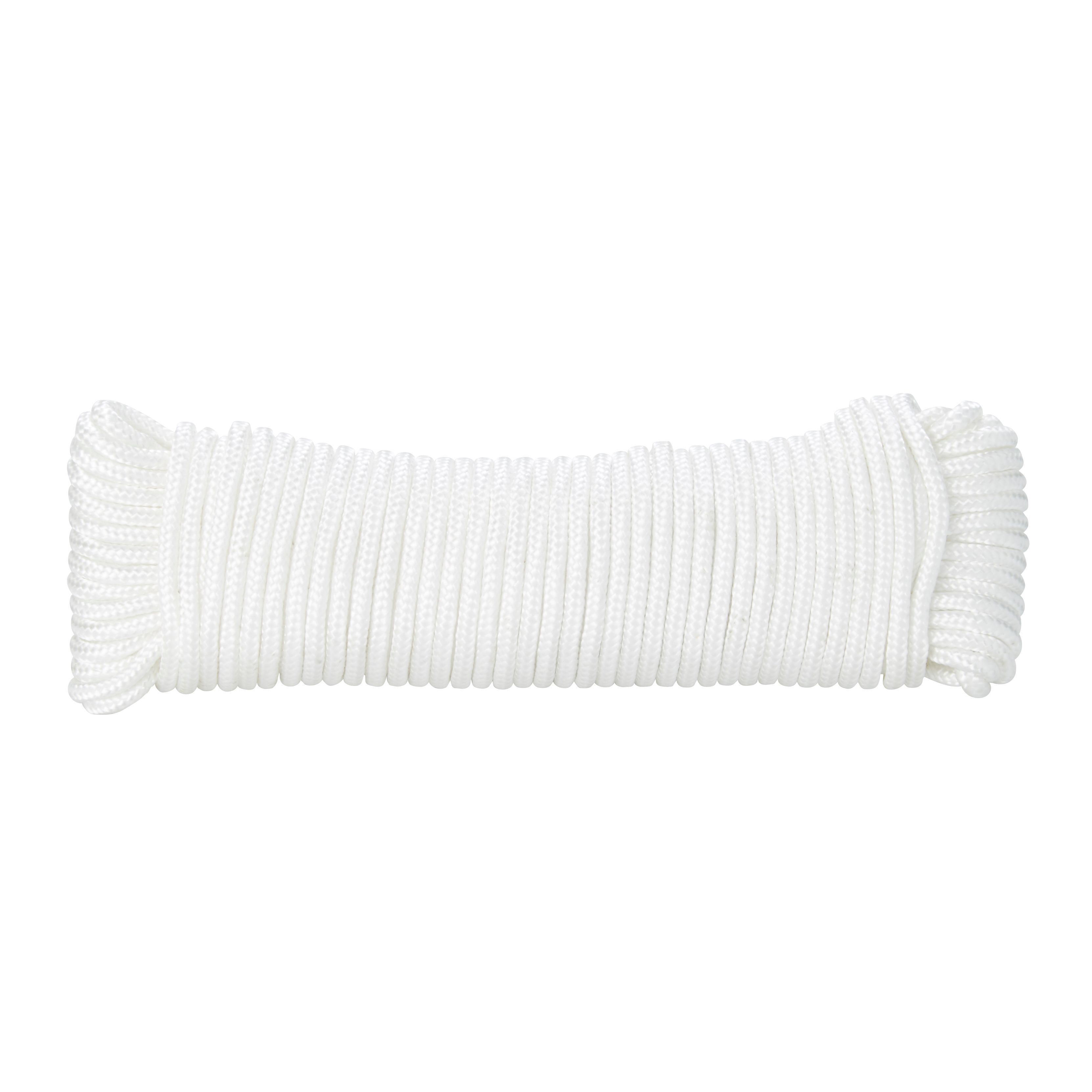 Diall White Polypropylene (PP) Braided rope, (L)20m (Dia)4mm