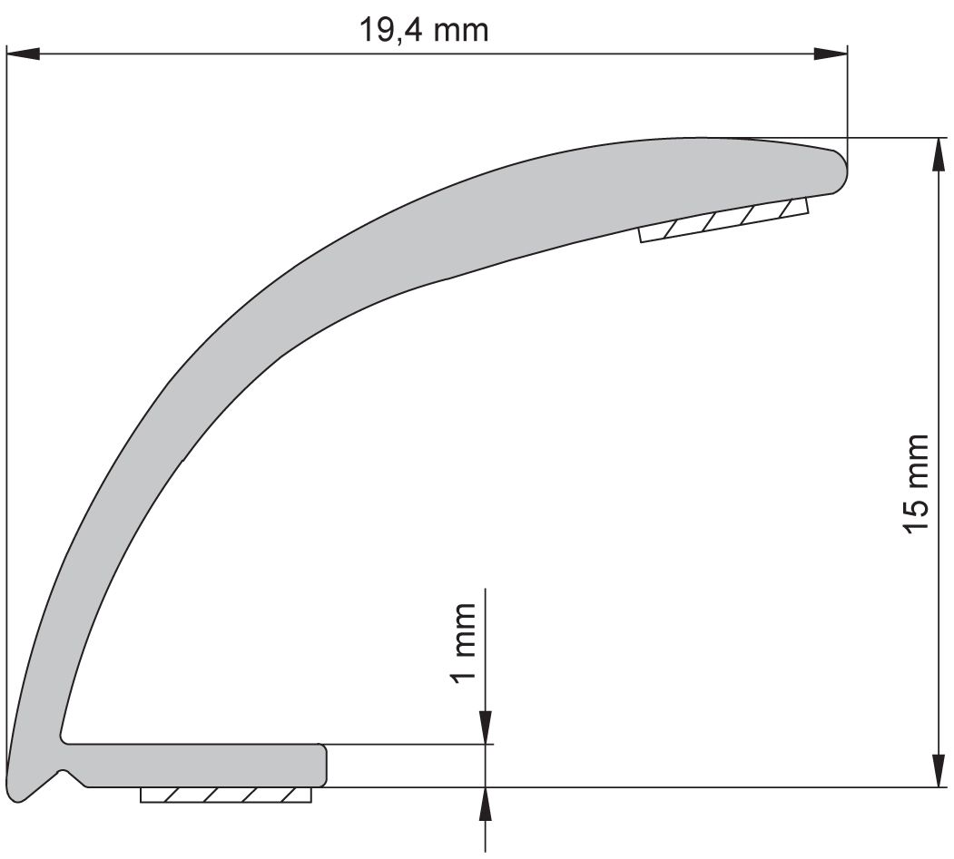 Diall White PVC Curved Bath seal (L)2500mm (W)19.4mm