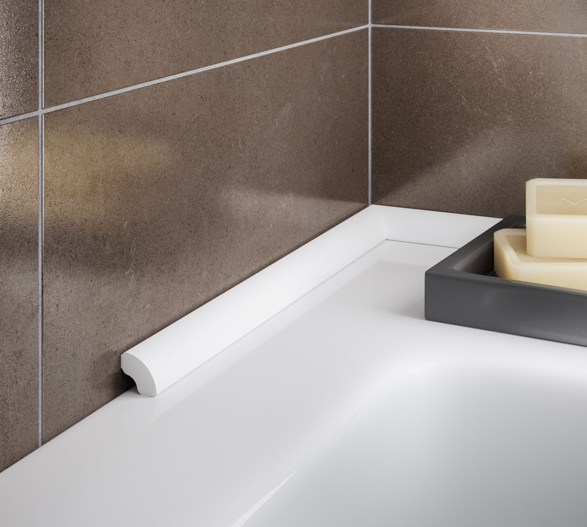 Diall White PVC Round edge Bath seal (L)2500mm (W)17mm