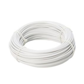 Diall White PVC & steel Cable, (L)20m (Dia)1.7mm