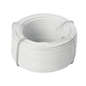 Diall White PVC & steel Wire, (L)50m (Dia)1.4mm