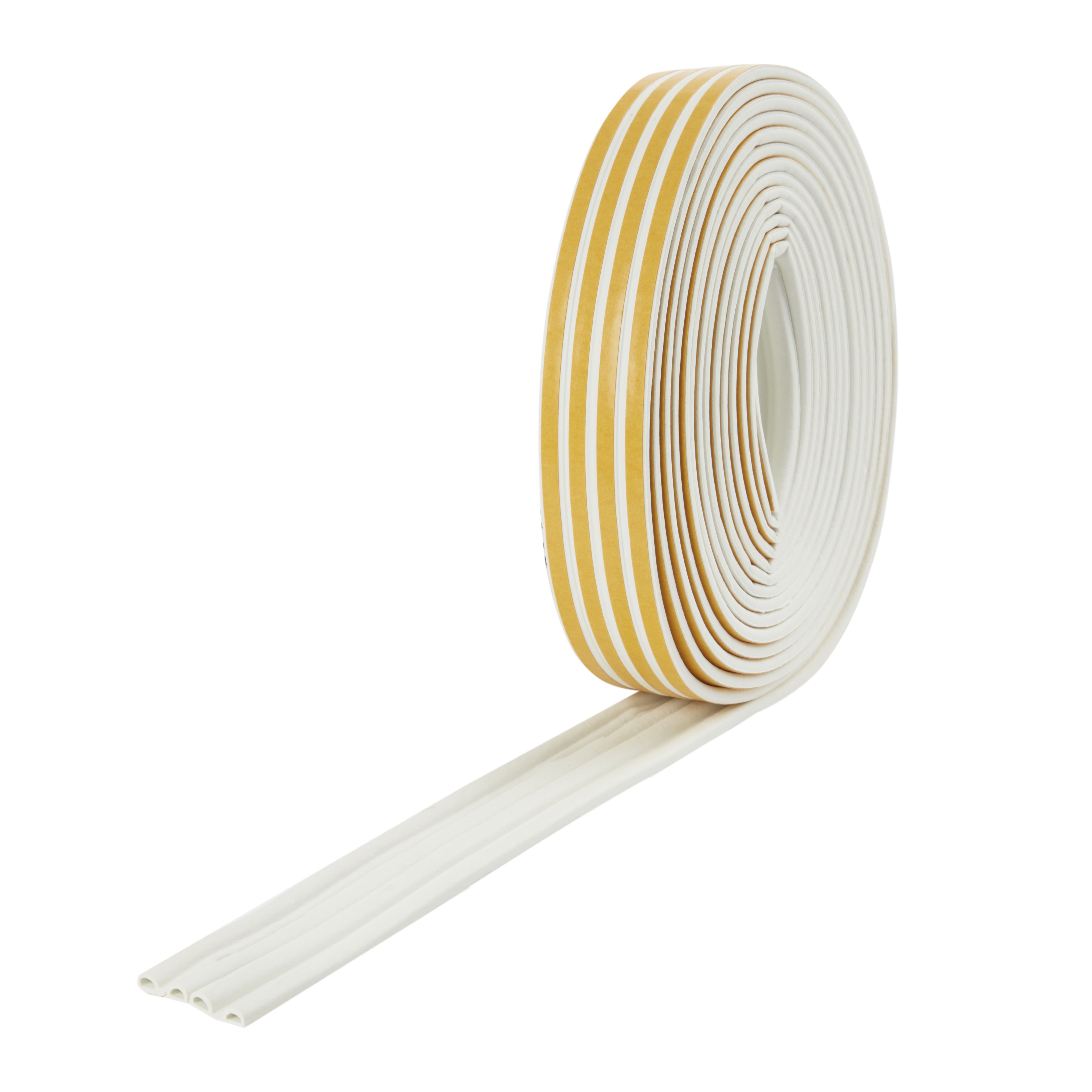 Diall White Self-adhesive Draught seal (L)24m (W)9mm (T)5.5mm