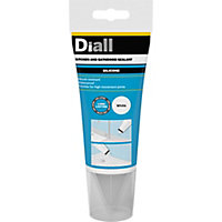 Diall White Silicone-based Living area Sanitary sealant, 150ml