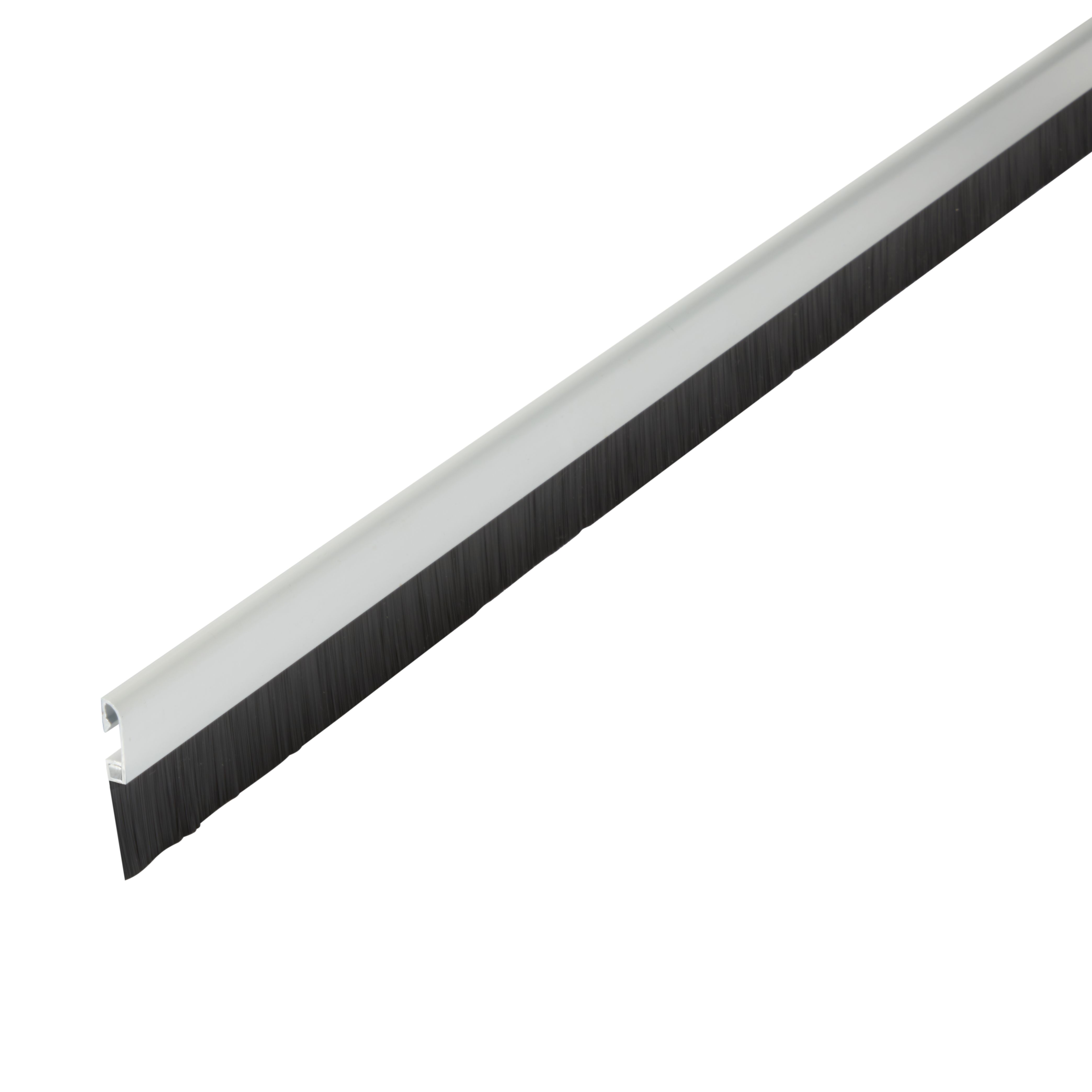 Diall White Silver effect Aluminium Self-adhesive Door draft seal, (L)1m