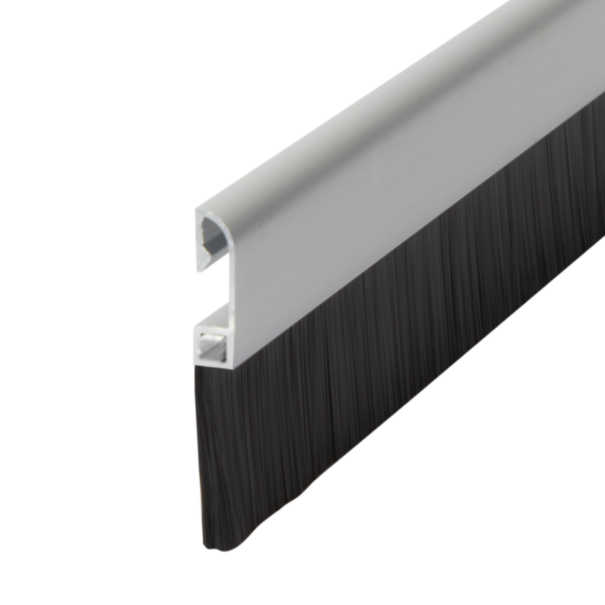 Diall White Silver effect Aluminium Self-adhesive Door draft seal, (L)1m