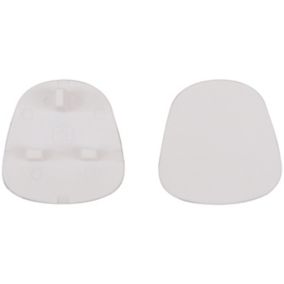 Diall White Socket safety cover, Pack of 2