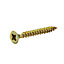 Diall Yellow-passivated Carbon steel Screw (Dia)3.5mm (L)30mm, Pack of 500