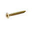 Diall Yellow-passivated Carbon steel Screw (Dia)3.5mm (L)60mm, Pack of 100