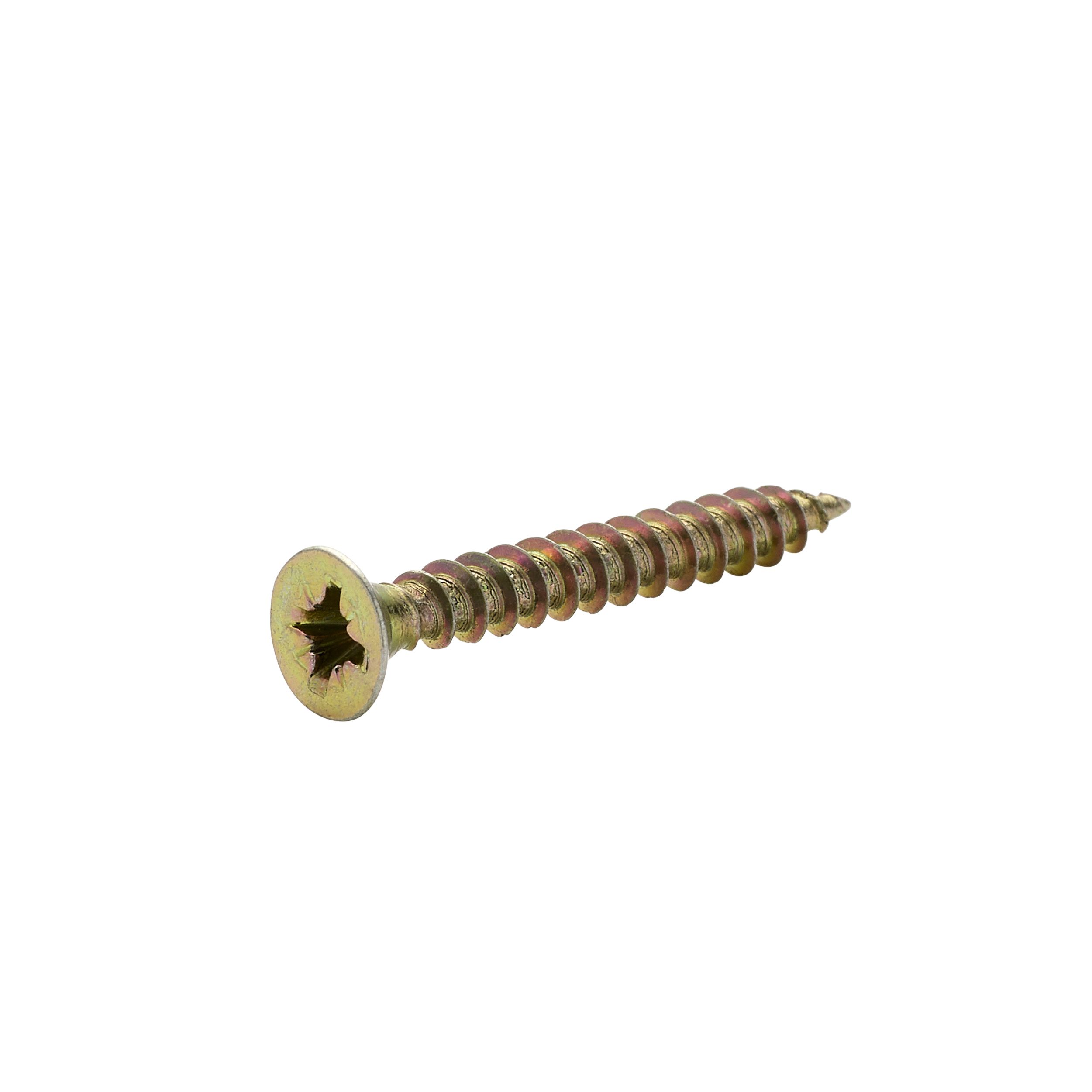 Diall Yellow-passivated Carbon steel Screw (Dia)3mm (L)25mm, Pack of 100