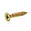 Diall Yellow-passivated Carbon steel Screw (Dia)5mm (L)30mm, Pack of 500