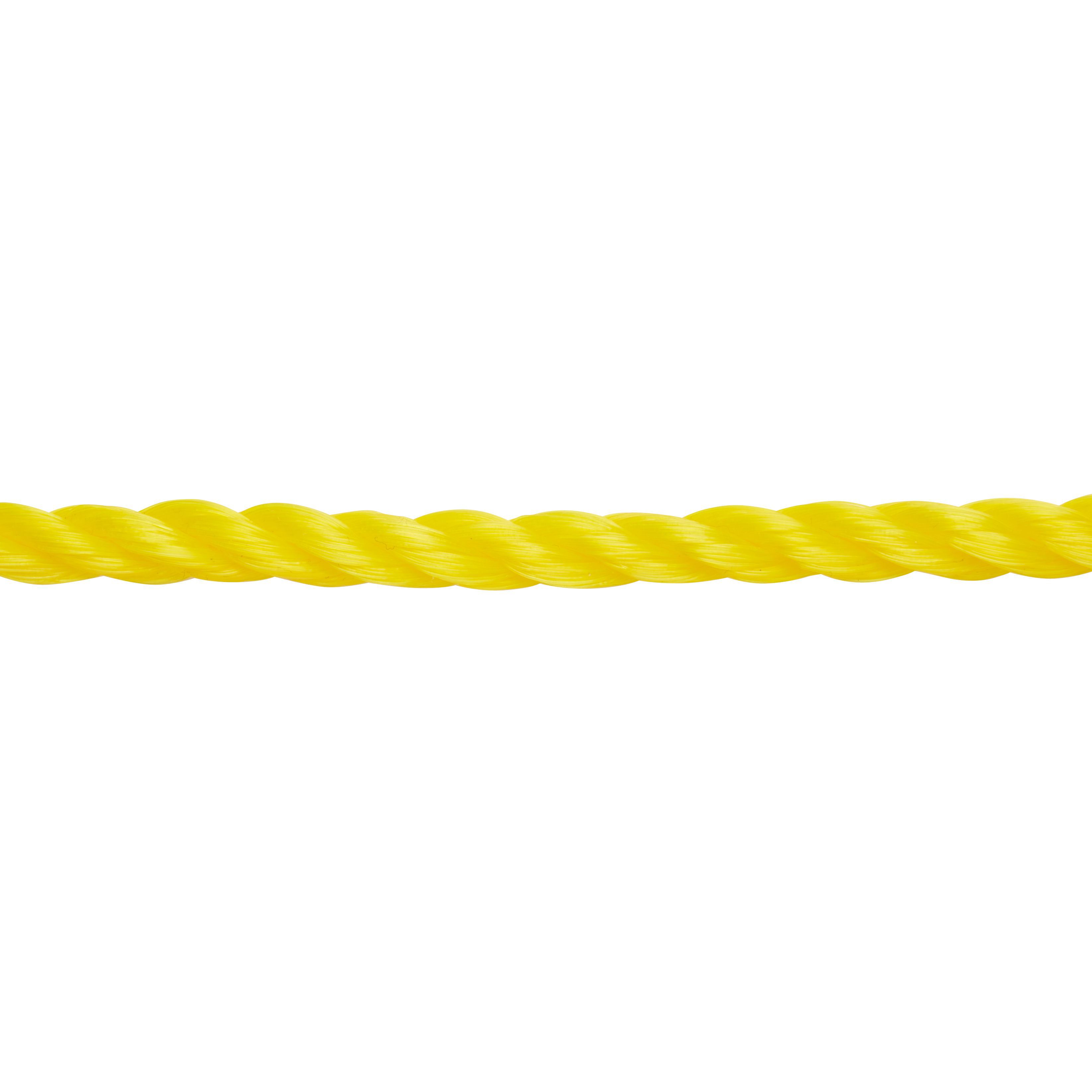 Diall Yellow Polypropylene (PP) Twisted rope, (L)15m (Dia)8mm