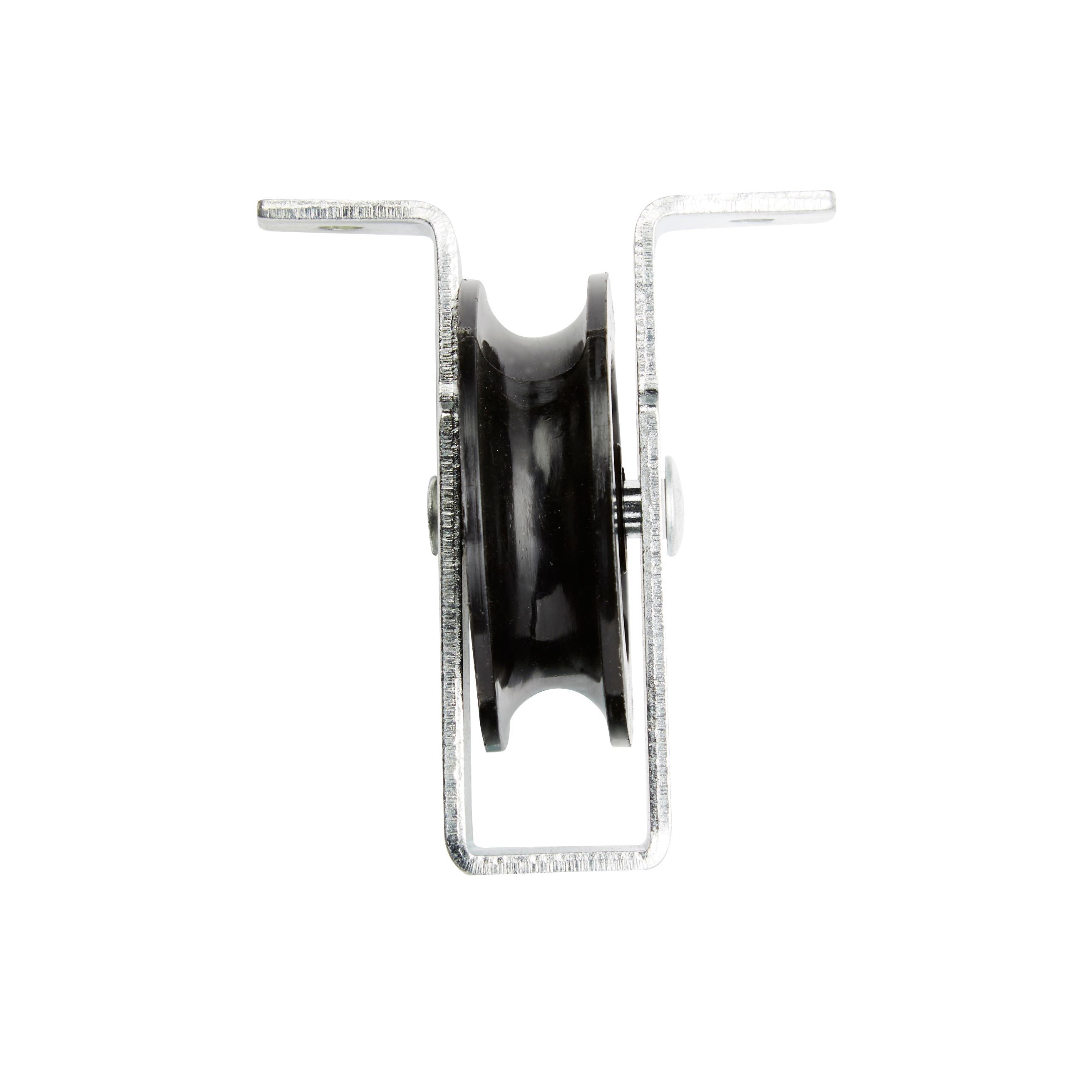 Diall Zinc-plated Black 1 wheel Pulley, (Dia)40mm