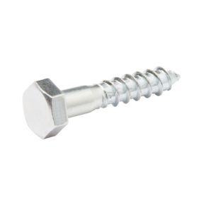 Diall Zinc-plated Carbon steel Coach screw (L)30mm of 200