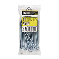 Diall Zinc-plated Carbon steel Screw (Dia)5mm (L)90mm, Pack of 20