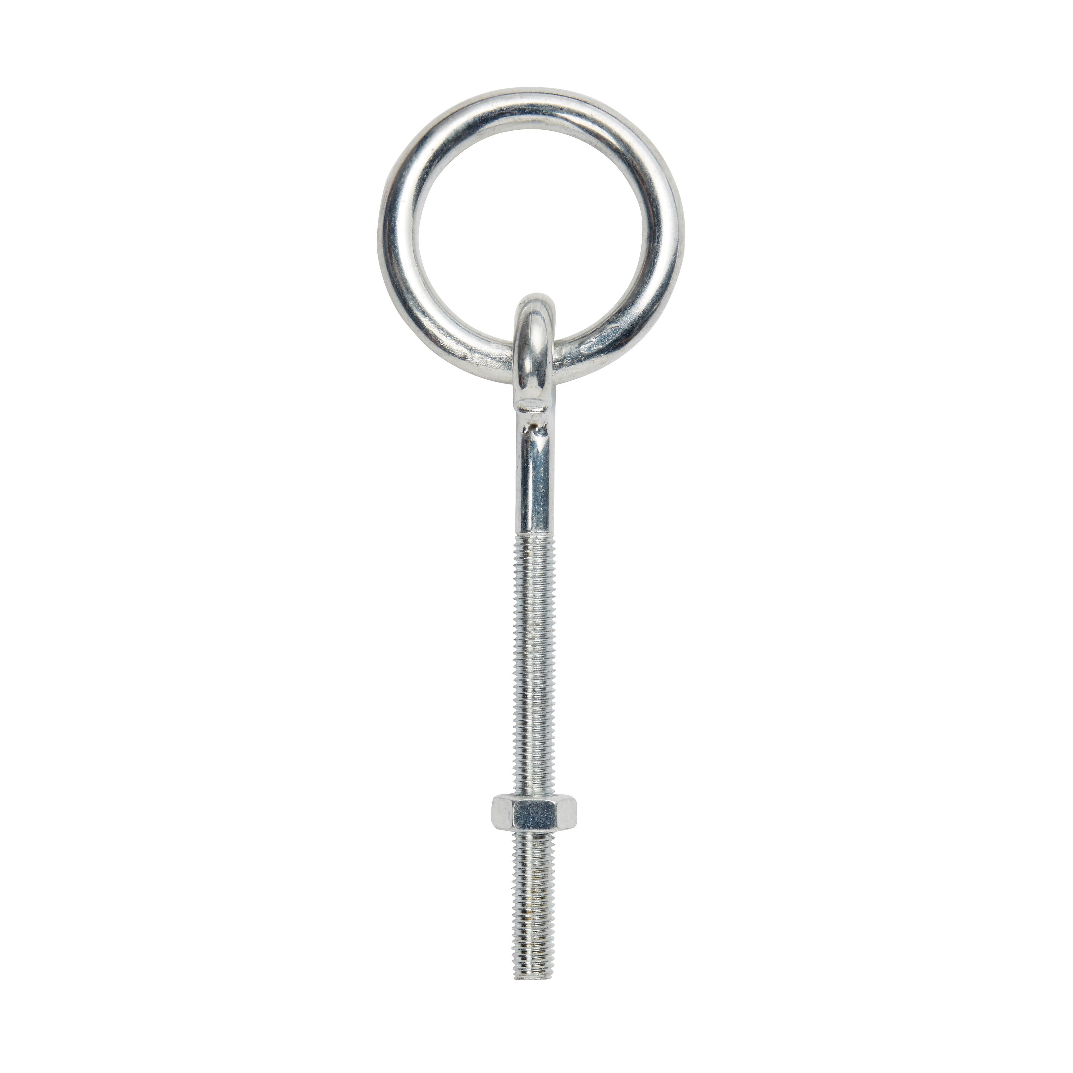 Diall Zinc-plated Steel Gate eye, (L)100mm (Dia)10mm