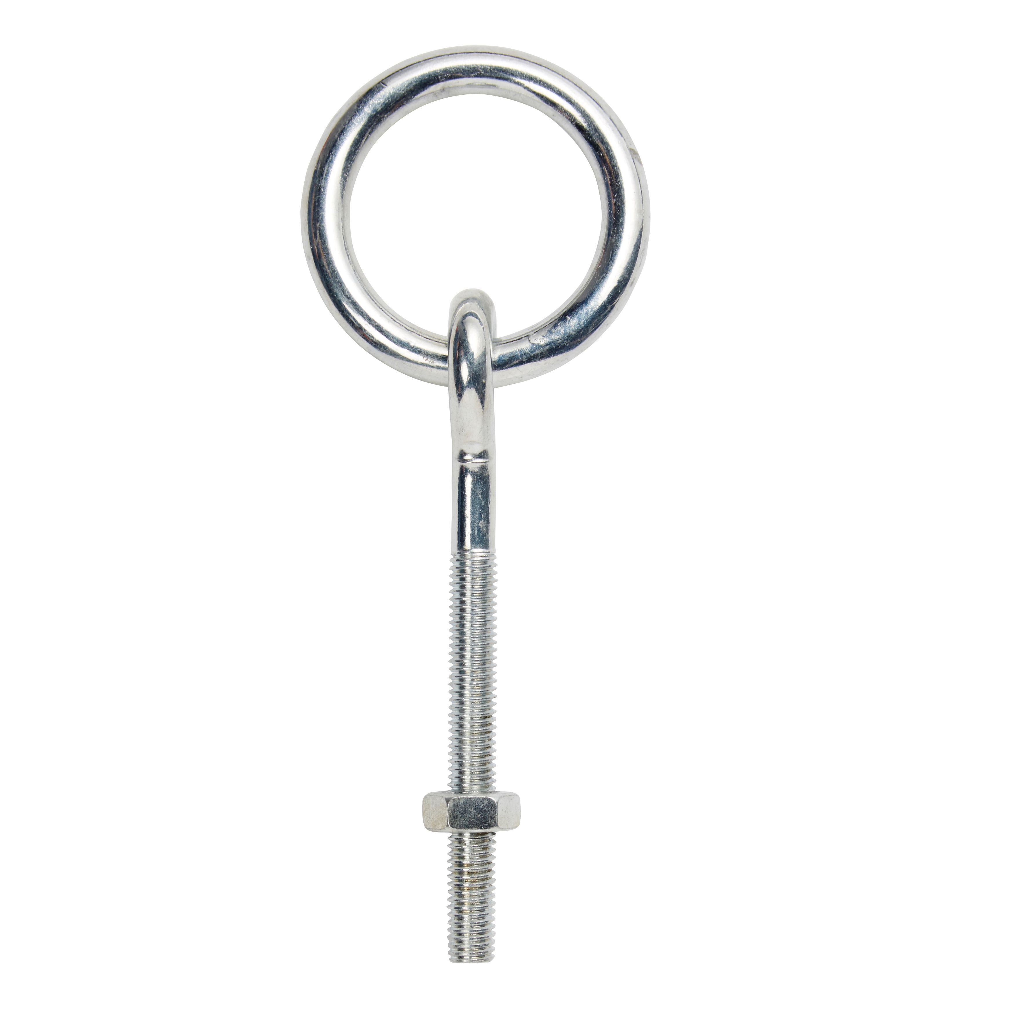 Diall Zinc-plated Steel Gate eye, (L)80mm (Dia)10mm