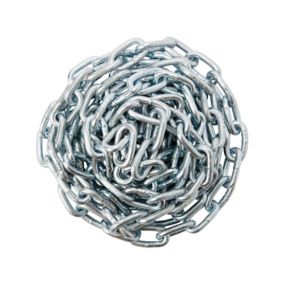 Diall Zinc-plated Steel Welded Chain, (L)2.5 (Dia)4.5mm