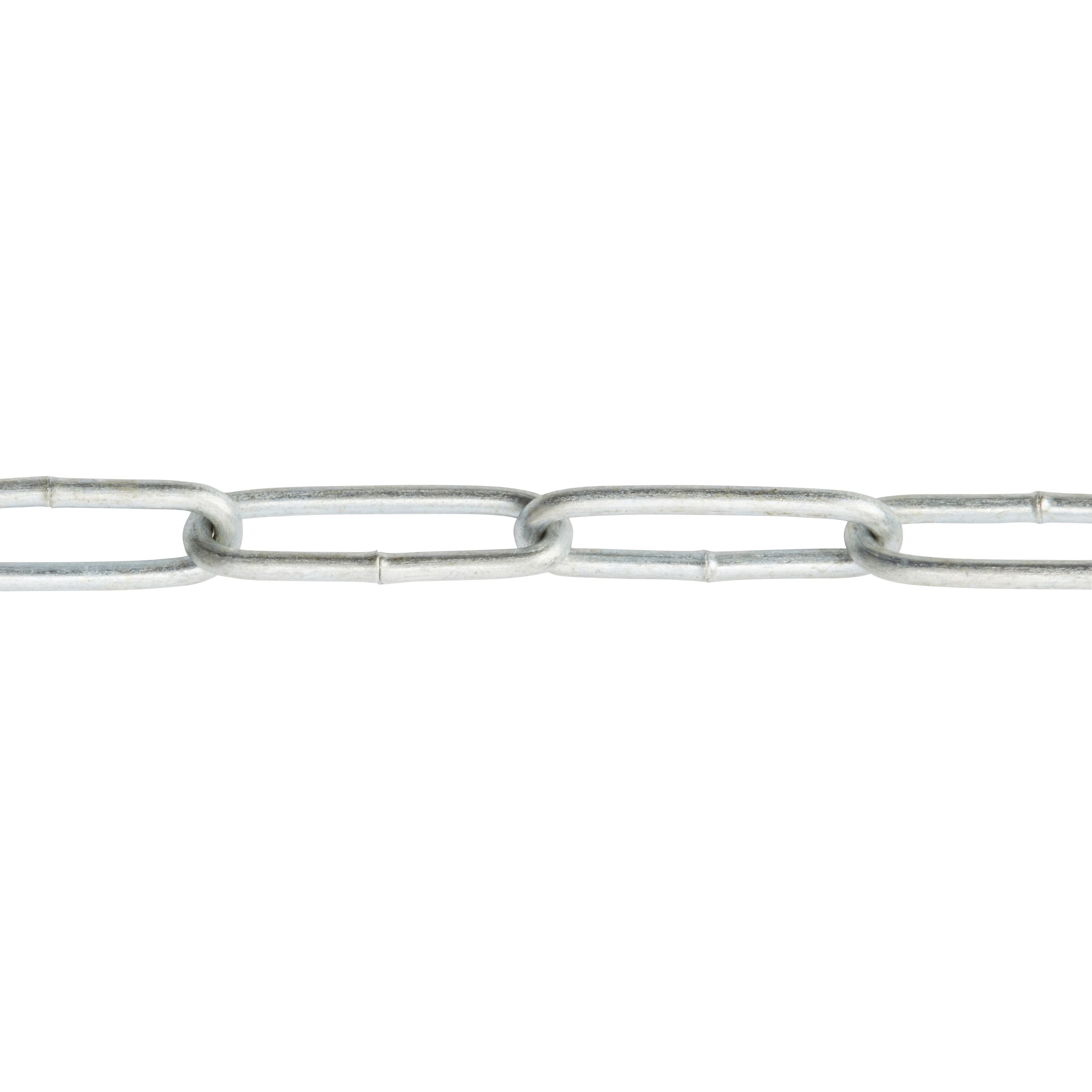 Diall Zinc-plated Steel Welded Chain, (L)2.5m (Dia)3.4mm