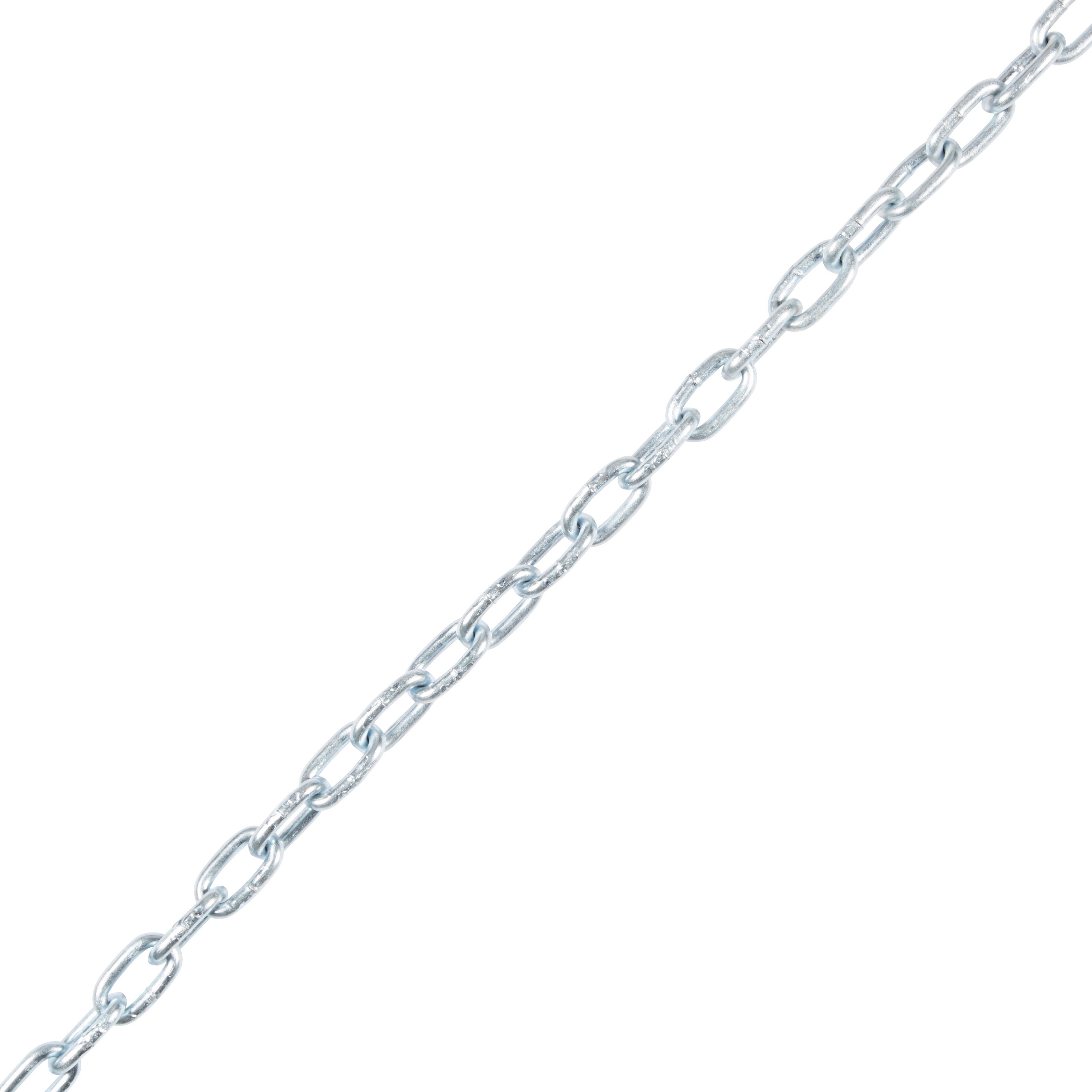 Diall Zinc-plated Steel Welded Chain, (L)2.5m (Dia)3.5mm