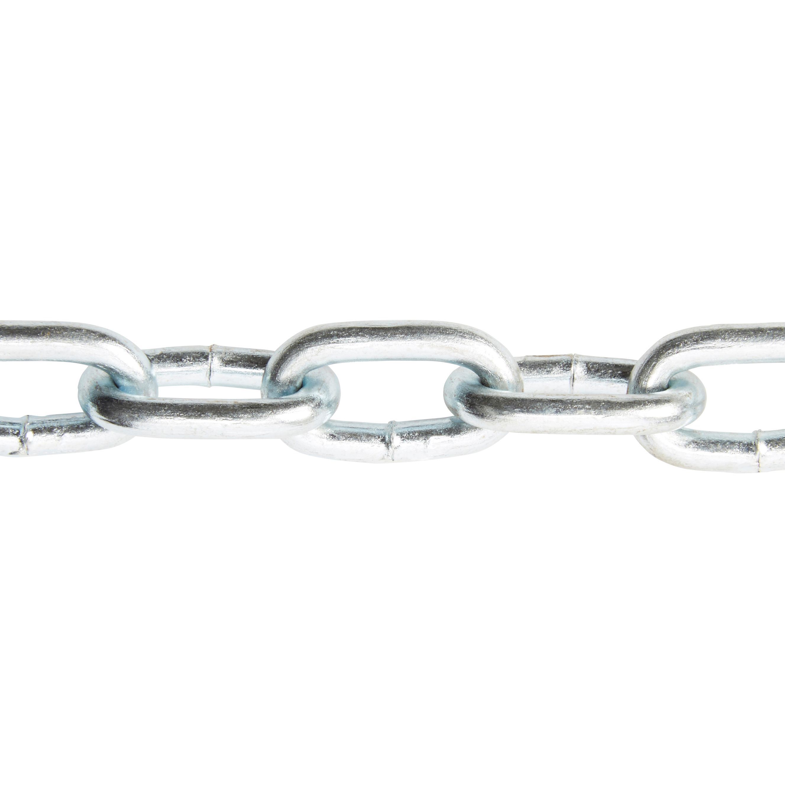 Diall Zinc-plated Steel Welded Chain, (L)2.5m (Dia)4.5mm
