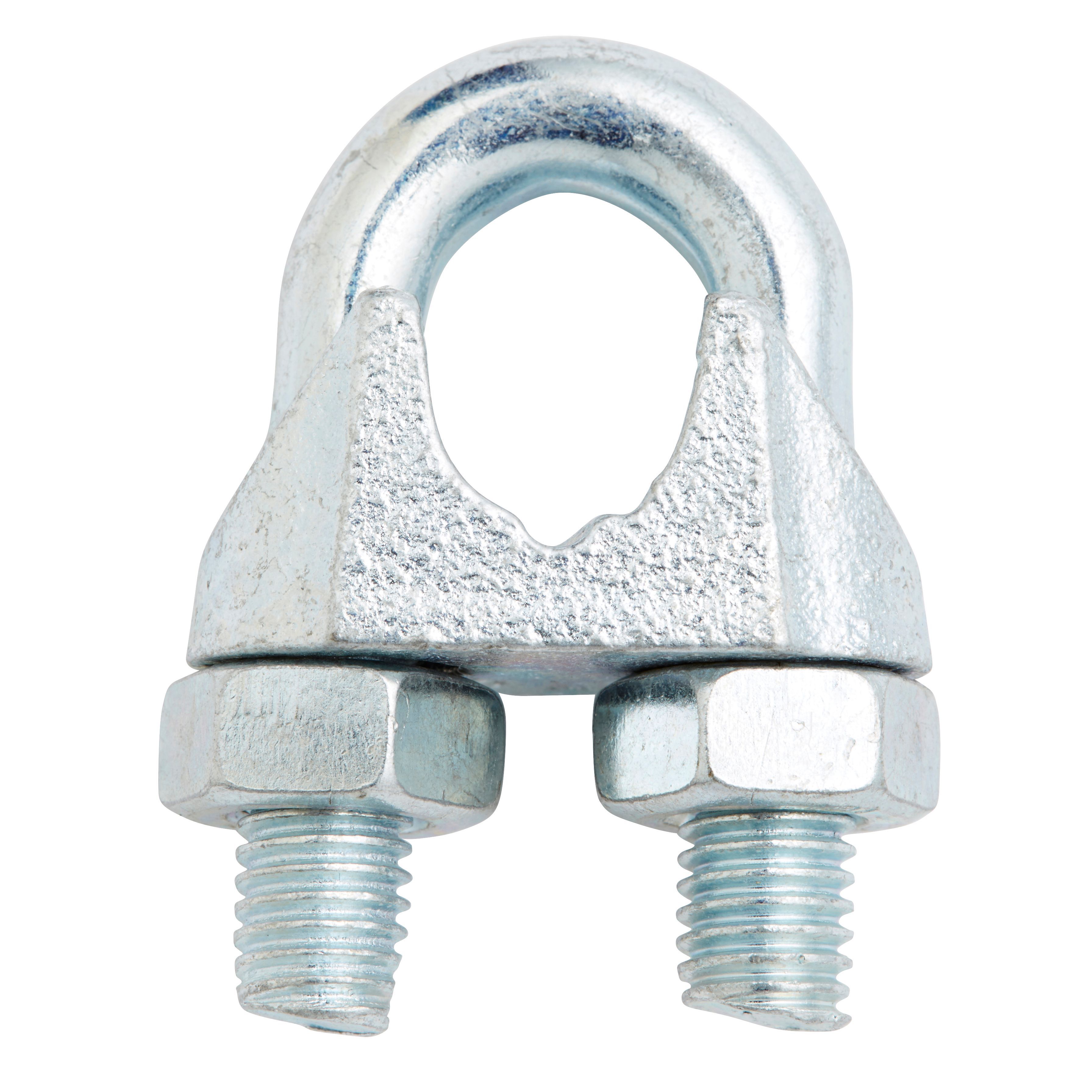Diall Zinc-plated Steel Wire rope clamp (L)90mm