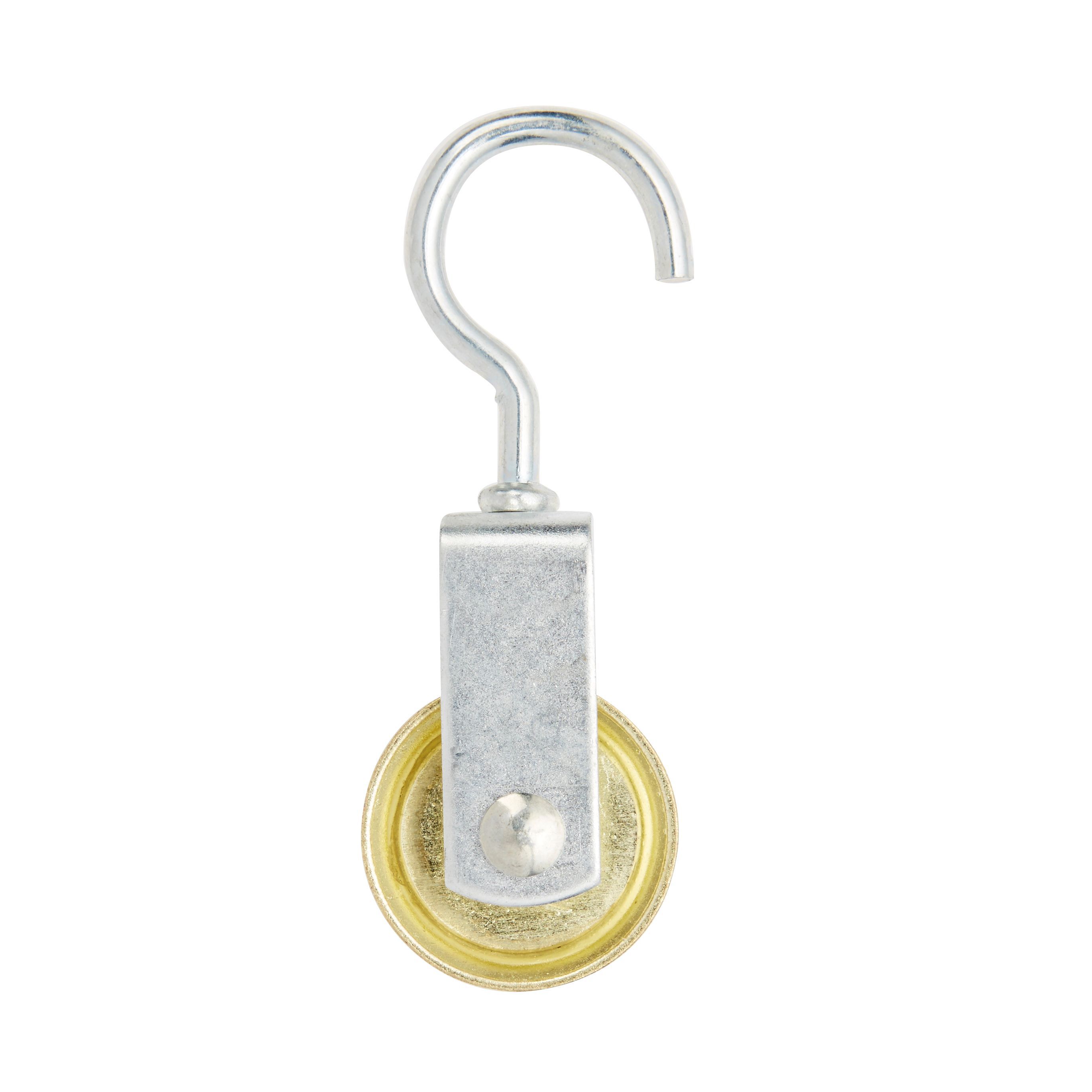 Diall Zinc-plated Yellow & zinc-plated 1 wheel Pulley, (Dia)30mm