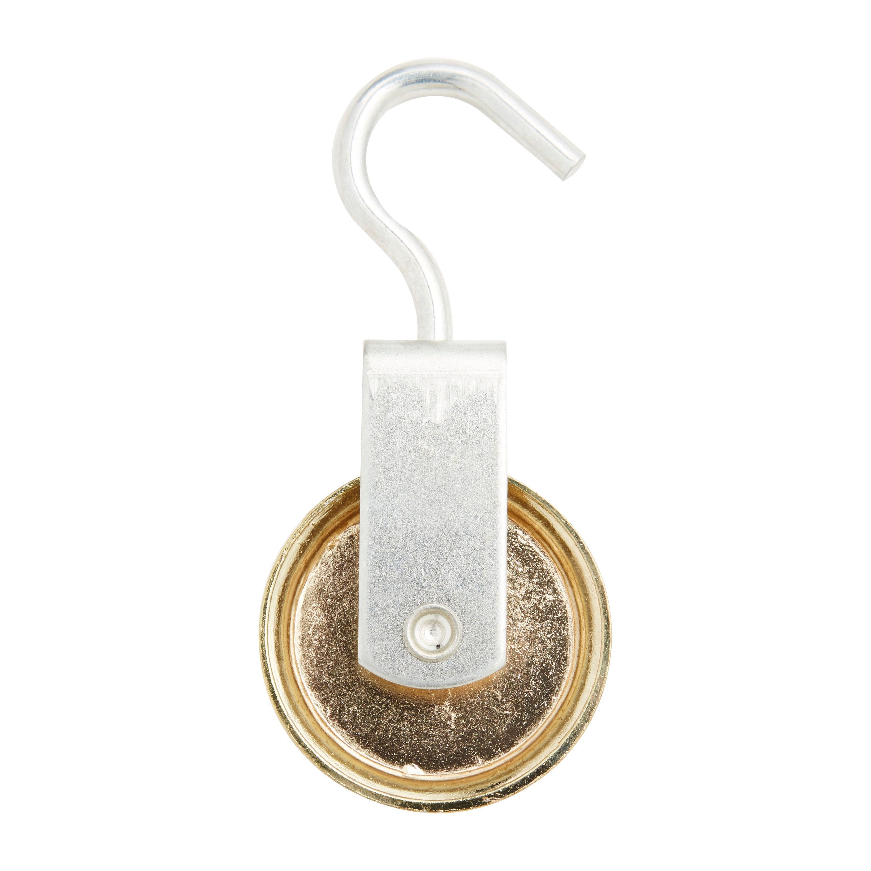 Diall Zinc-plated Yellow & zinc-plated 1 wheel Pulley, (Dia)50mm