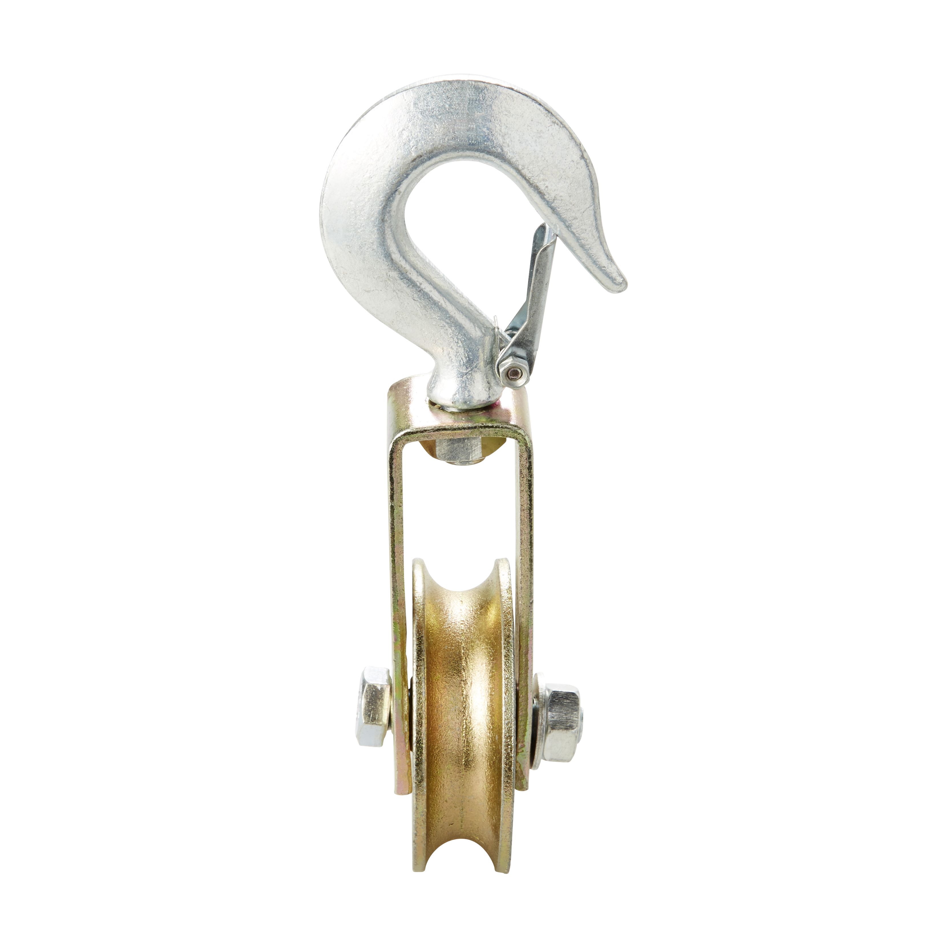 Diall Zinc-plated Yellow & zinc-plated 1 wheel Pulley, (Dia)80mm