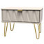 Diamond Cashmere 1 Drawer Side table (H)410mm (W)395mm