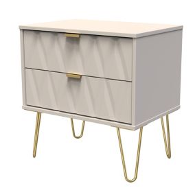 Diamond Cashmere 2 Drawer Chest of drawers (H)570mm (W)575mm (D)395mm