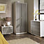Diamond Contemporary Grey & white 2 Drawer Double Wardrobe (H)1970mm (W)740mm (D)530mm