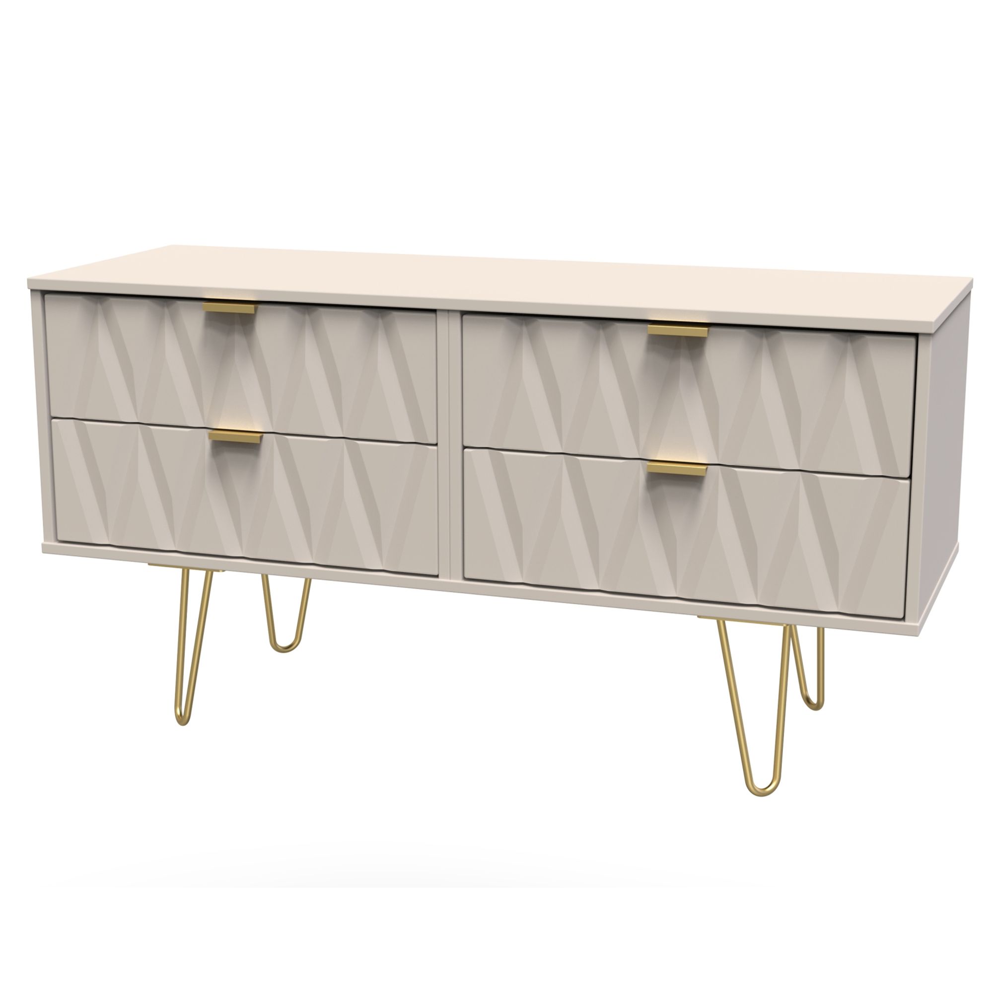 Diamond Matt cashmere 4 Drawer Bed box (H)570mm (W)1145mm (D)395mm