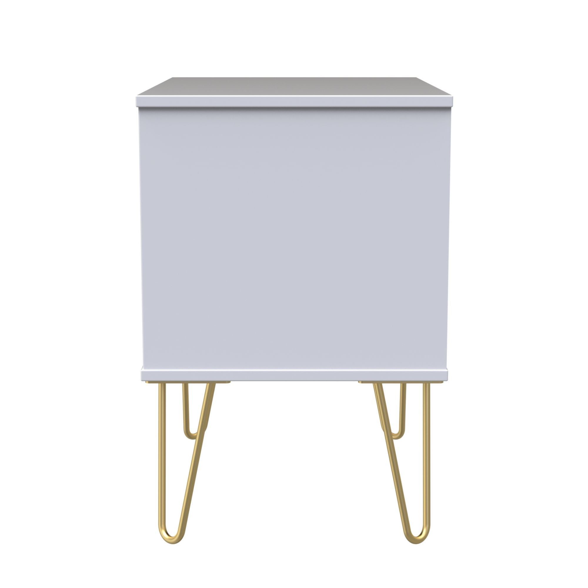Diamond Ready assembled Matt indigo & white 2 Drawer Bedside chest (H)525mm (W)570mm (D)395mm