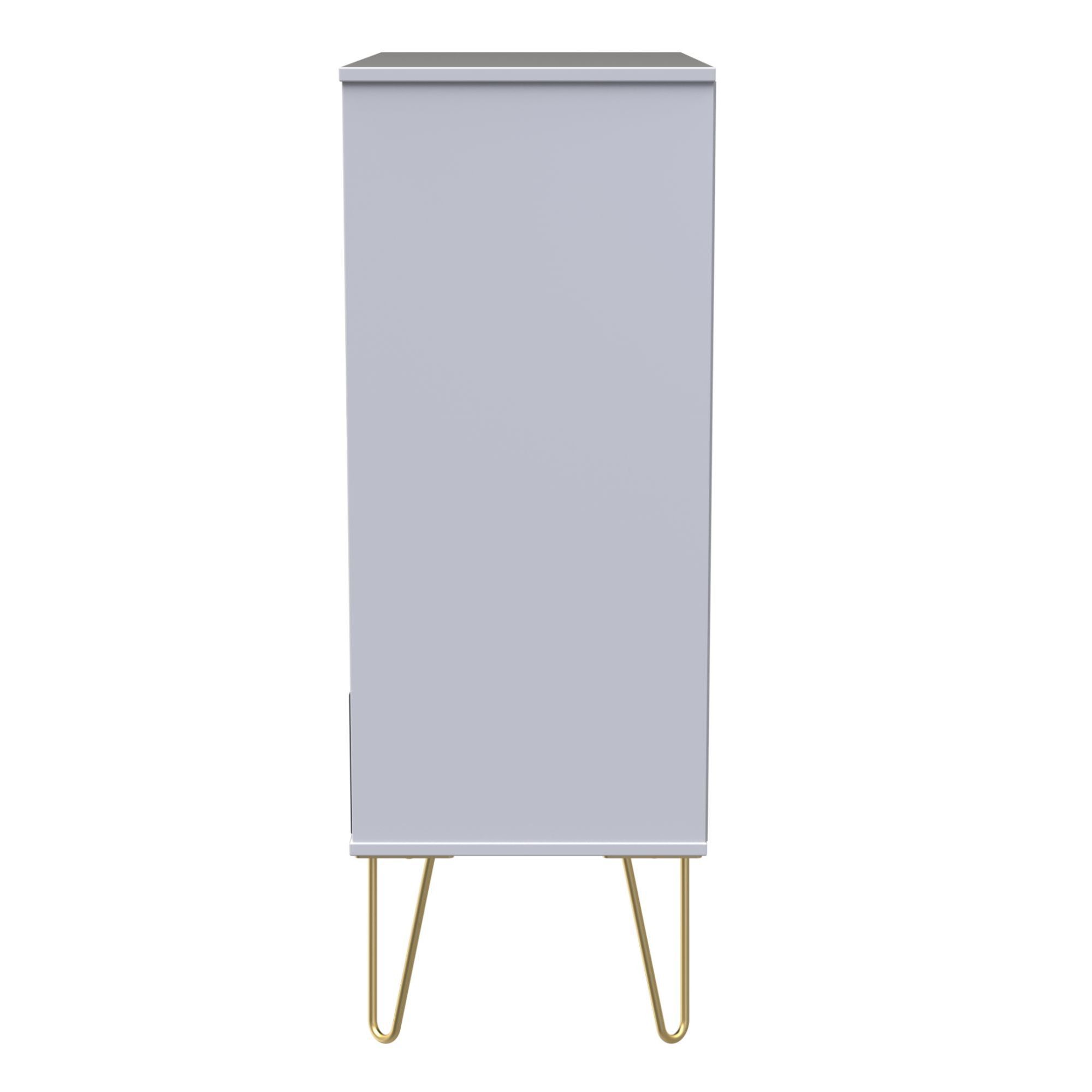 Diamond Ready assembled Matt indigo & white 5 Drawer Chest of drawers (H)1075mm (W)765mm (D)415mm