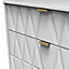 Diamond Ready assembled Matt white 5 Drawer Chest of drawers (H)1075mm (W)765mm (D)415mm